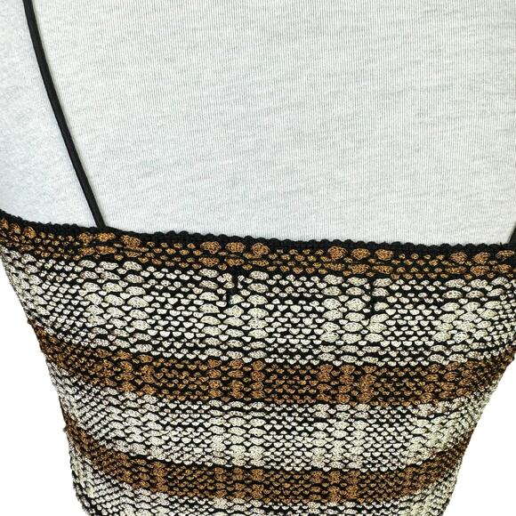 Urban Outfitters UO Dreamweaver Brown Cream Plaid Stretch Cropped Cami Top - Picture 8 of 11